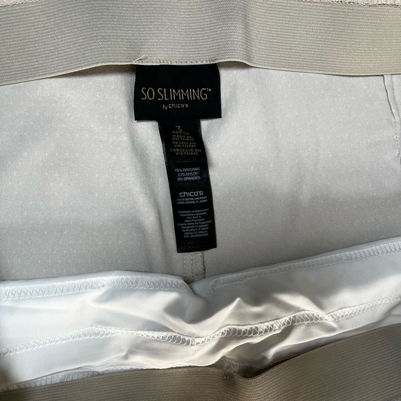 Chico's Light cream colored Slimming Pants size Chico 4 / XXL - Picture 4 of 16